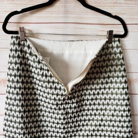 LOFT A-Line Metallic Mini Skirt Lined Brown/Cream Women's Size 10 - Picture 6 of 12